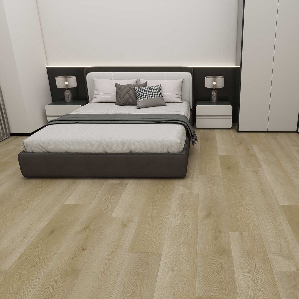 SENTAI B764-52 Waterproof Rigid Core Luxury Vinyl Plank, Natural Wood Grain Feel, Click Lock Floating Floor, 60'' x 9'' x 6mm, 22. 4Sq.ft (6 Pcs/Box), Ideal for Kitchen, Dining Room, Bedrooms, Living Areas