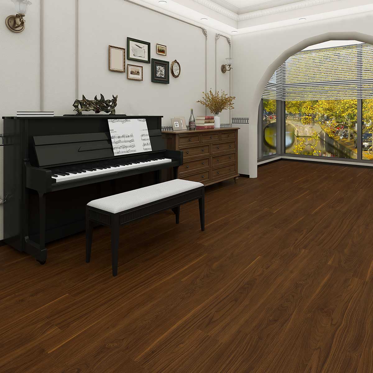 SENTAI M265-18 Waterproof Rigid Core Luxury Vinyl Plank, Natural Wood Grain Feel, Click Lock Floating Floor, 48'' x 7'' x 5mm, 28. 5Sq.ft (12Pcs/Box), Ideal for Kitchen, Dining Room, Bedrooms, Living Areas