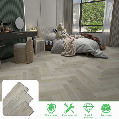 SENTAI S764-25 Waterproof Rigid Core Luxury Vinyl Plank, Natural Wood Grain Feel, Click Lock Floating Floor, 25'' x 5'' x 6mm, 12 Sq.ft (14 pcs/Box), 1093. 6Sq.ft (90 Boxes/Pallet), Ideal for Kitchen, Dining Room, Bedrooms, Living Areas