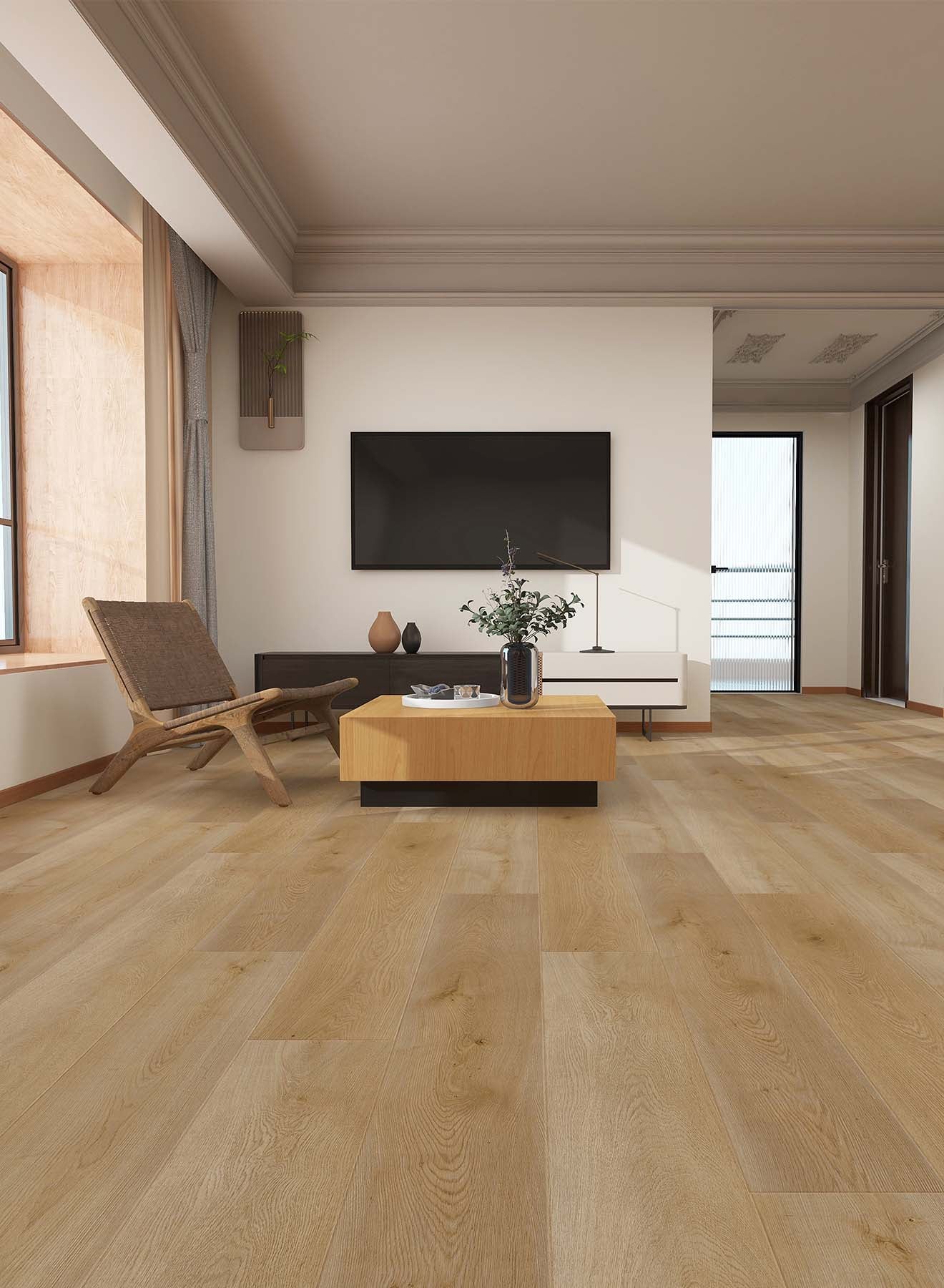 SENTAI B764-26 Waterproof Rigid Core Luxury Vinyl Plank, Natural Wood Grain Feel, Click Lock Floating Floor, 60'' x 9'' x 6mm, 22. 4Sq.ft (6 Pcs/Box), Ideal for Kitchen, Dining Room, Bedrooms, Living Areas