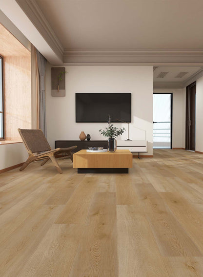 SENTAI B764-26 Waterproof Rigid Core Luxury Vinyl Plank, Natural Wood Grain Feel, Click Lock Floating Floor, 60'' x 9'' x 6mm, 22. 4Sq.ft (6 Pcs/Box), Ideal for Kitchen, Dining Room, Bedrooms, Living Areas